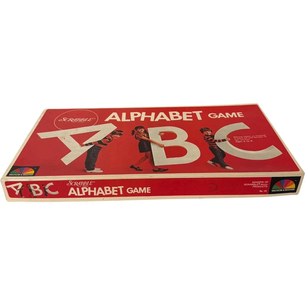Scrabble Alphabet Game Selchow & Righter No 15 Vintage 1972 Board Game Complete‎